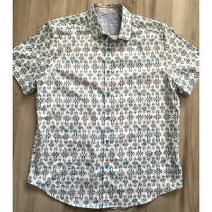 $198 - ROBERT GRAHAM Carver Classic Fit Woven Button Down Mens Shirt  Sz XL